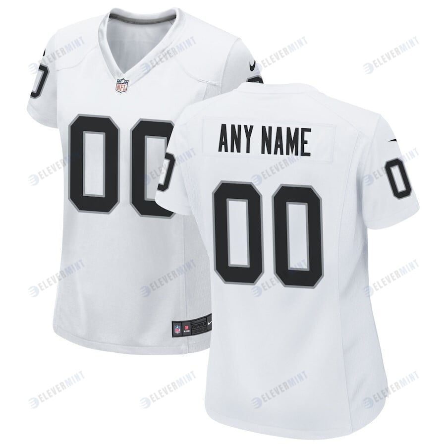 Las Vegas Raiders Women Custom Game Jersey - White