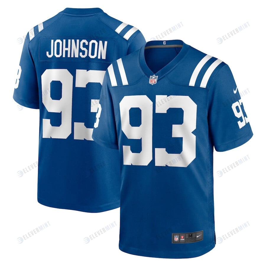 Eric Johnson 93 Indianapolis Colts Men Game Jersey - Royal