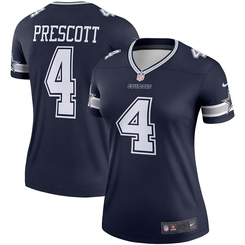 Women's Dallas Cowboys Dak Prescott Legend Player Jersey Navy